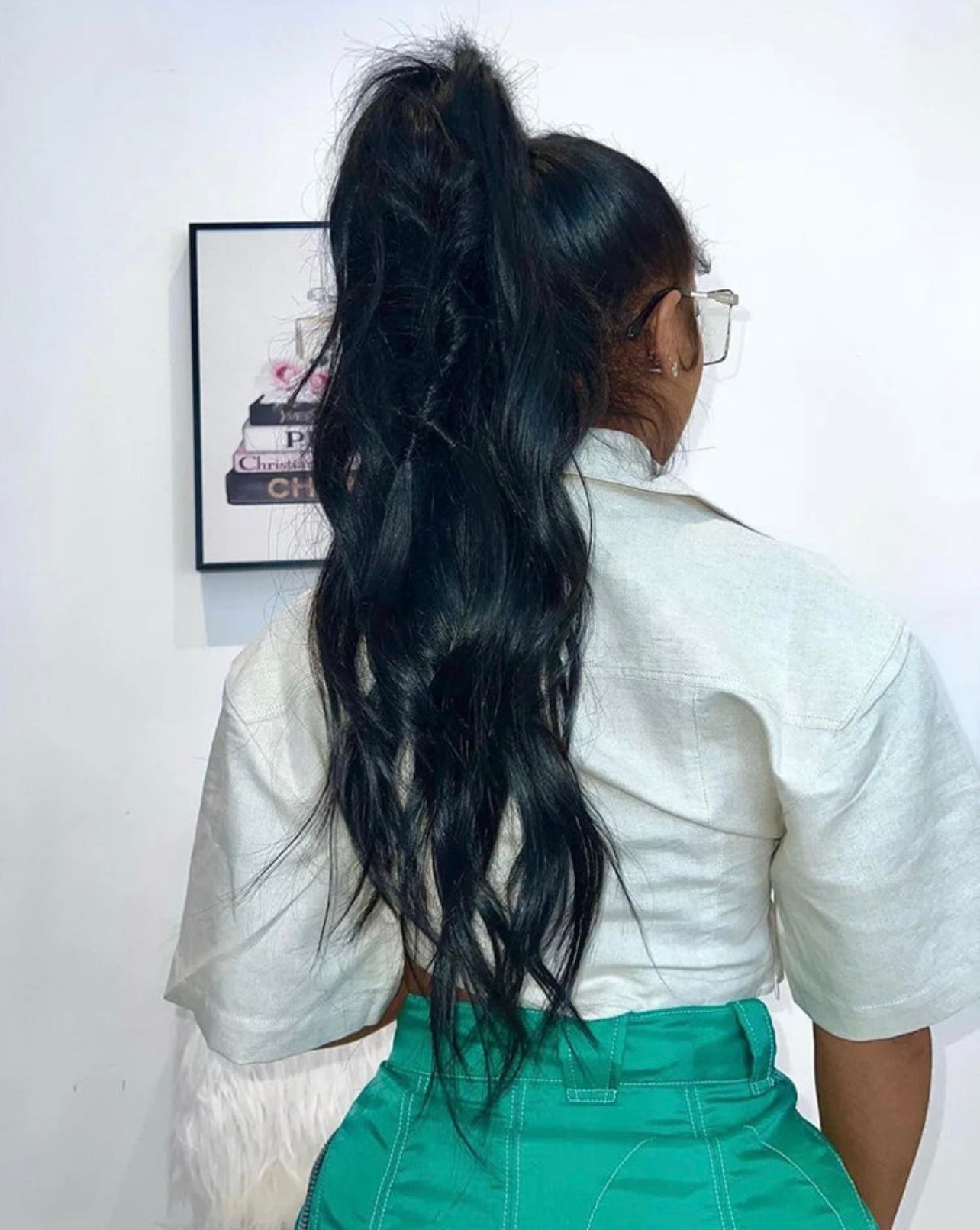 ''Mila'' Asymmetric Linen Crop Top