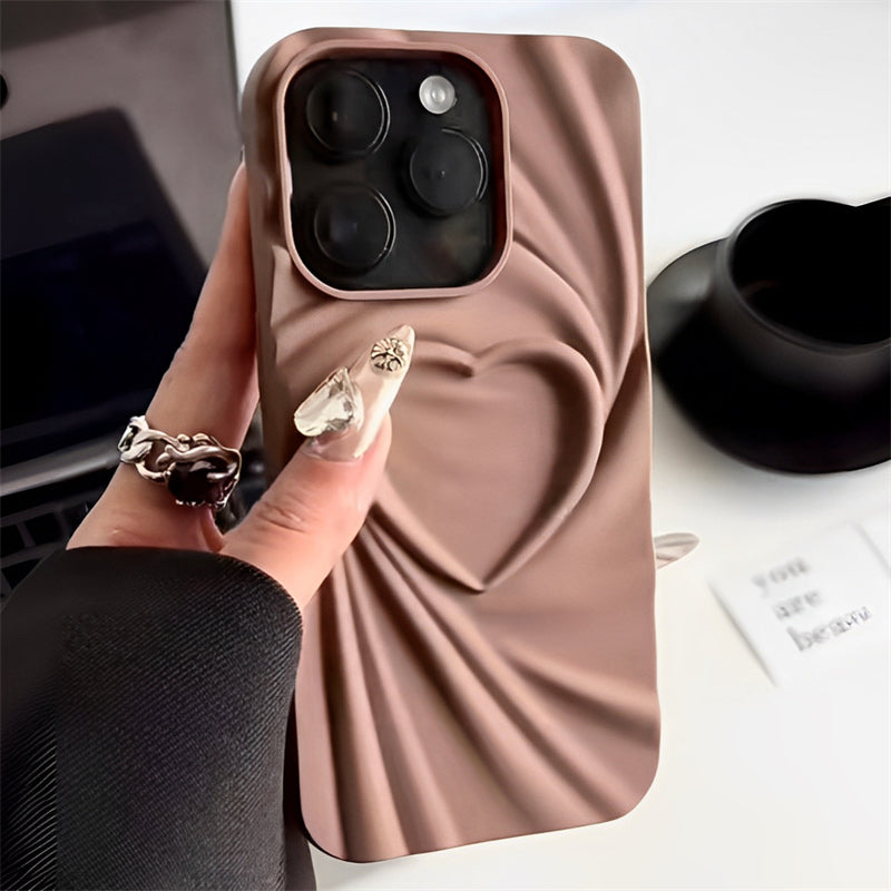 '' Love Cycle'' Silicone Ruffled Phone Case