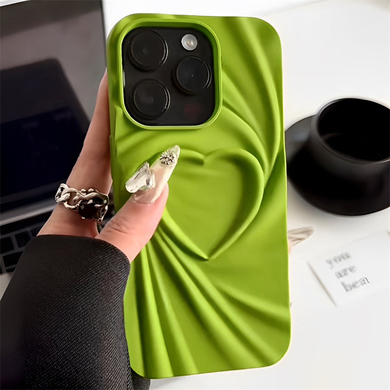 '' Love Cycle'' Silicone Ruffled Phone Case