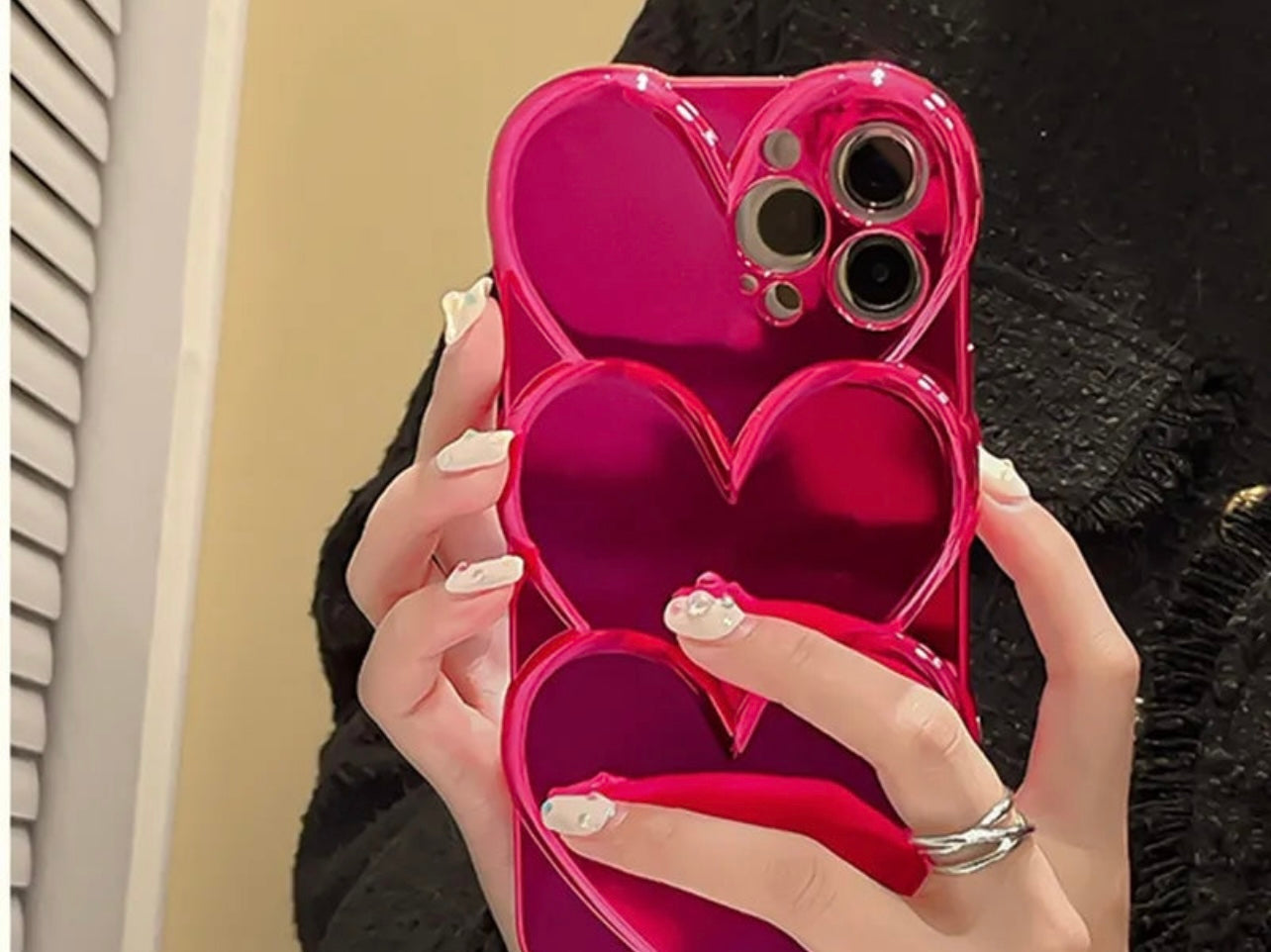 '' Love Me Not'' Luxury Heart Case For iPhone