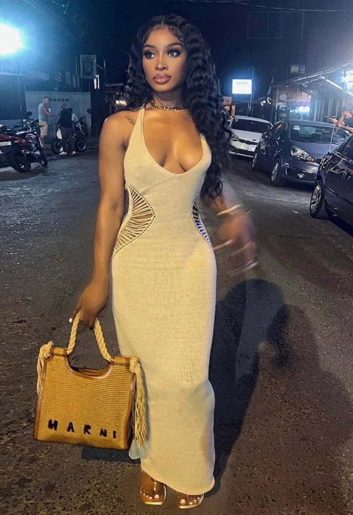 ''Kia'' Knitted Maxi Dress
