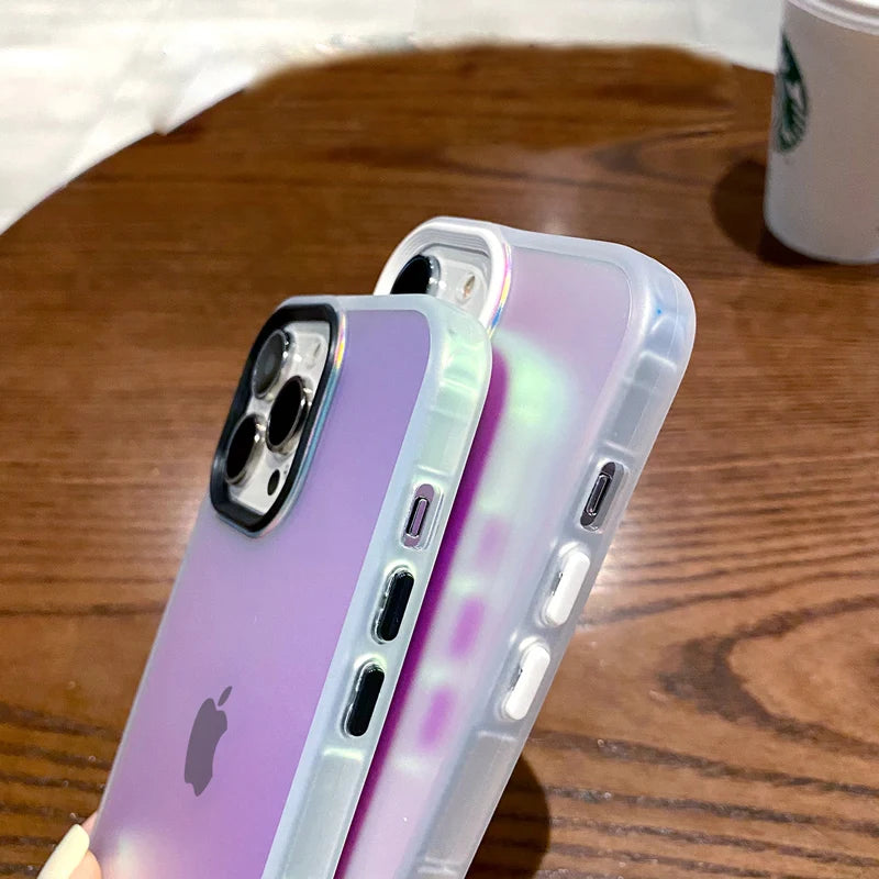 Frosty Anti Shock Laser Matte Case For iPhone
