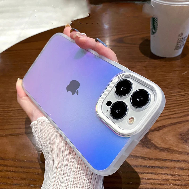 Frosty Anti Shock Laser Matte Case For iPhone