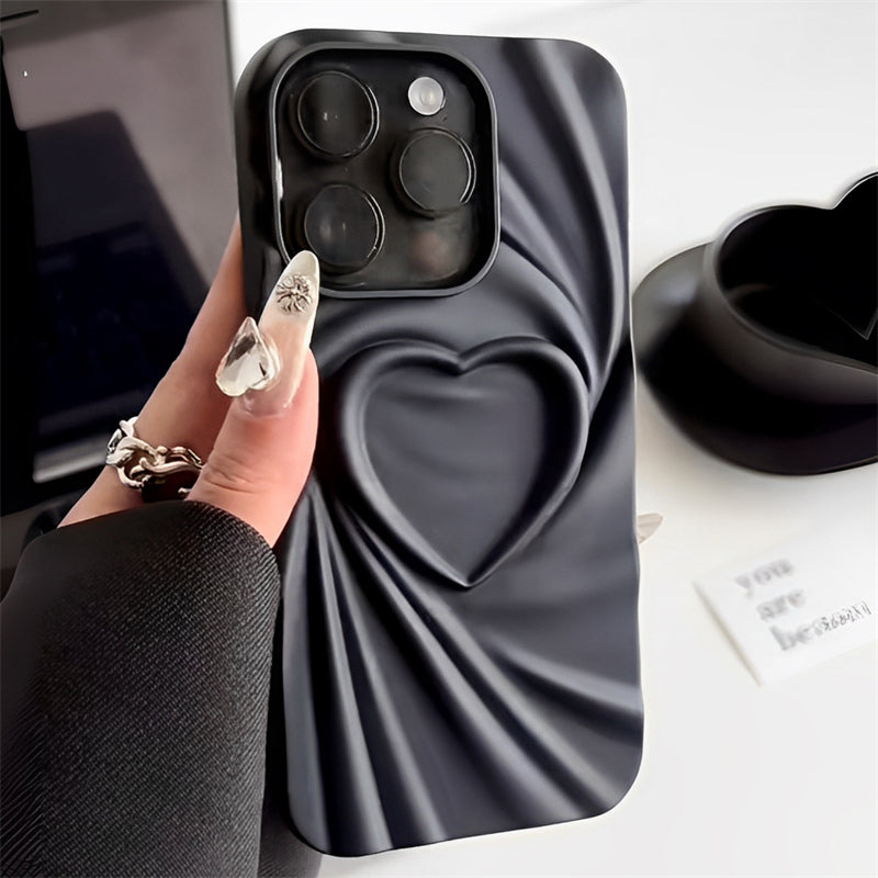 '' Love Cycle'' Silicone Ruffled Phone Case