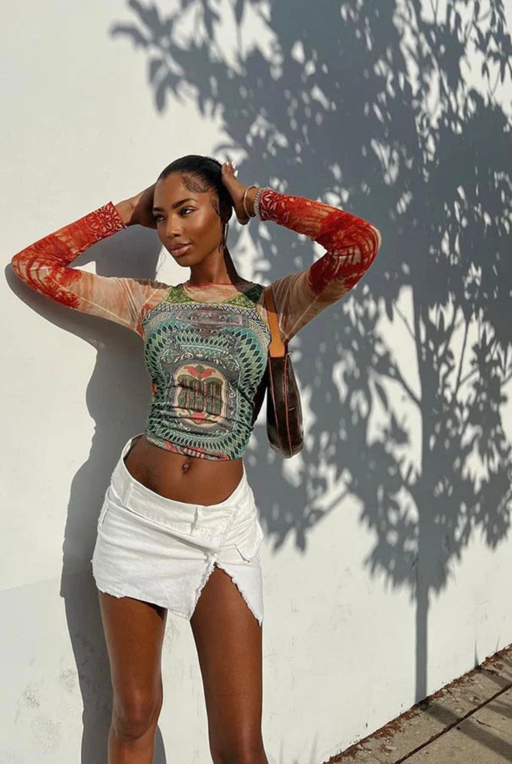 ''Lia '' Mesh Longsleeve top