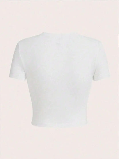 '' Just A Girl ''  Crop T-Shirt Y2K 